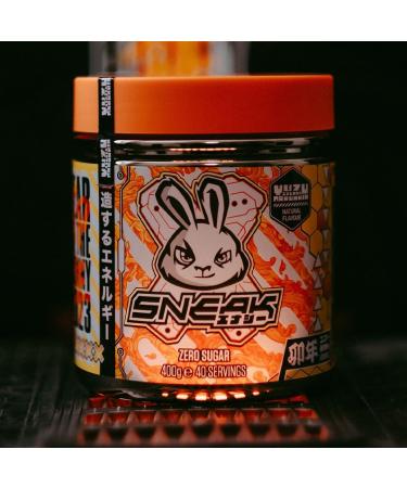 SNEAK Yuzu & Mandarin In-Game Focus Boost Energy Drink | Zero Sugar, Low-Calorie, Vegan | 40 Servings - 400g - Buy Online on SooperMarket.com