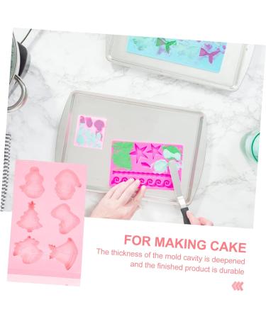 MAGICLULU 5pcs Fruit Cake Mold Clay Molds Silicone Bakeware Biscuit DIY Mould Baking Mold Dessert Mould Non Stick Candy Mold Santa Cake Mold Non Stick Fondant Mold Sample Silica Gel Popsicle 32X18CMx5pcs - Buy Online on SooperMarket.com