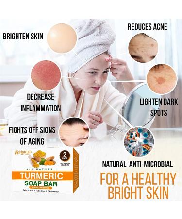 Natural Turmeric Soap Bar for Face & Body - Skin Brightening, Acne Reduction & Dark Spot Lightening - 5oz Bar Soap for All Skin Types - Buy Online on SooperMarket.com