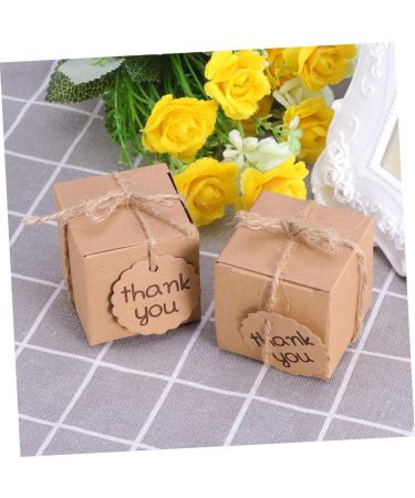 Didiseaon 40pcs Box Thank You Treat Boxes Kraft Paper Gift Boxes Candy Gift Boxes Candy Box Baby Happy Candy - Buy Online on SooperMarket.com