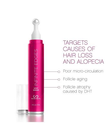 Hairfinity Infinite Edges Hair Serum - Hair Growth Treatment for Alopecia - Stimulates Hair Follicles, Prevents Hair Loss, and Promotes Regrowth - Sulfate & Silicone Free - Buy Online on SooperMarket.com