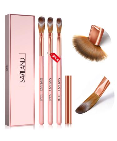 Saviland 3 PCS Kolinsky Acrylic Nail Brush: Size 8/10/14 Nail Brush Premium Quality Durable Nail Art Brush for Acrylic Powder Monomer Liquid Nail Extension&3D Nailcarving Tool Christmas Women Gift Set 01-3 PCS-Size 8/10/14