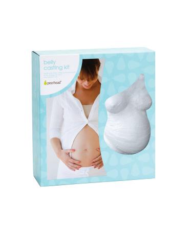 Pearhead Belly Casting Kit, Gender-Neutral Pregnancy Keepsake for Expecting Mothers, Baby Nursery Dcor, Mothers Day Keepsake, White