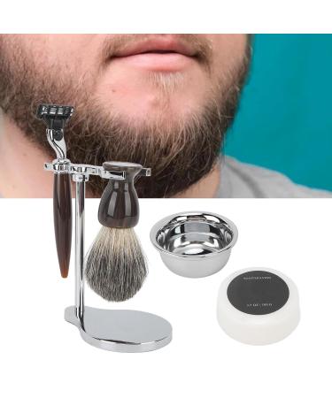 Men's Vintage Shaving Set | Practical Alloy Stand & Imitation Animal Hair Brush for Outdoor Use | International Shipping Available - Buy Online on SooperMarket.com