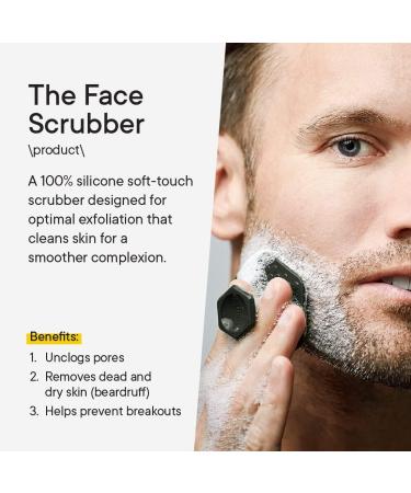 Tooletries Silicone Face Scrubber & Holder - Gentle Exfoliating Facial Cleansing Brush - Shower Storage Grip, Charcoal - Buy Online on SooperMarket.com