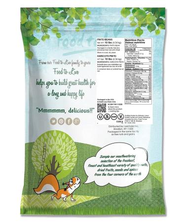 Pinto Beans 10 Pounds - Non-GMO | Dried & Sproutable | Vegan & Kosher | Protein & Folate-Rich | Ideal for Soups, Chili & Stews - Buy Online on SooperMarket.com