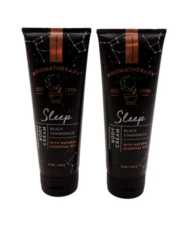 Bath and Body Works 2 Pack Aromatherapy Sleep Black Chamomile Body Cream. 8 Oz