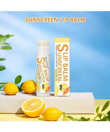 Sunscreen Lip Balm | Hydrating Bum Sun Lip Balm SPF30 - Travel Size Sunscreen for Lips Soothes and Moisturizes Lips Sun Protection Lip Care Vesone #1 Banana Flavor - Buy Online on SooperMarket.com