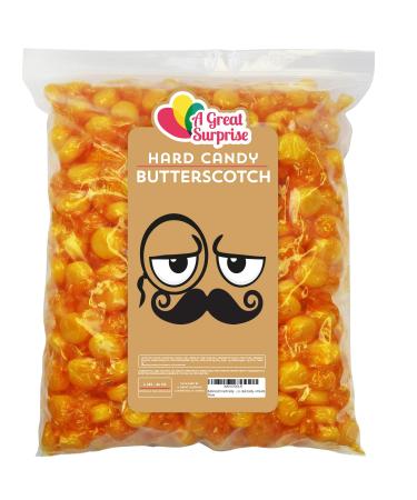 Butterscotch Hard Candy - Individually Wrapped Yellow Discs Buttons - 4 Pounds - Buy Online on SooperMarket.com