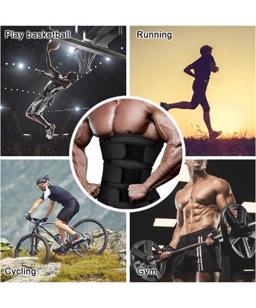 Men's Neoprene Waist Trainer Sauna Sweat Trimmer Cincher with Belts - Black, Large - Buy Online on SooperMarket.com