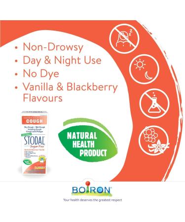 Boiron Stodal Adult Sugar Free 200ml Homeopathic Medicine for Dry & Wet Cough - Buy Online on SooperMarket.com
