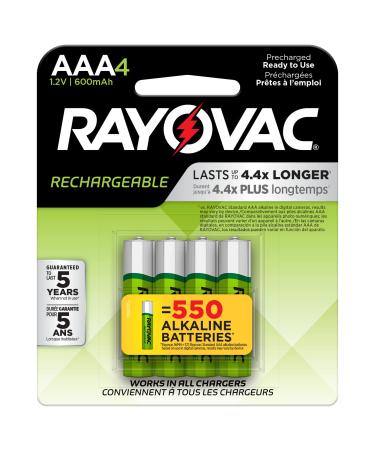 Rayovac AAA Batteries Triple A Battery Rechargeable 4 Count AAA 8 Count