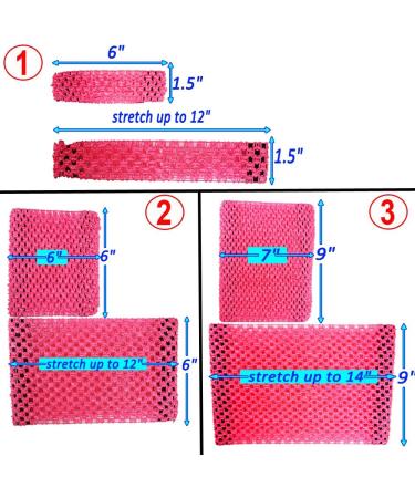 4pcs Crochet Tube Top & Tutu Skirt Set for Baby Girls - Hot Pink - 8x10 and 20x25cm - Buy Online on SooperMarket.com