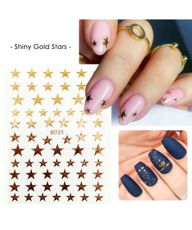 3D Self-Adhesive Star Nail Art Stickers Decals - Manicure Accessories - Buy Online on SooperMarket.com