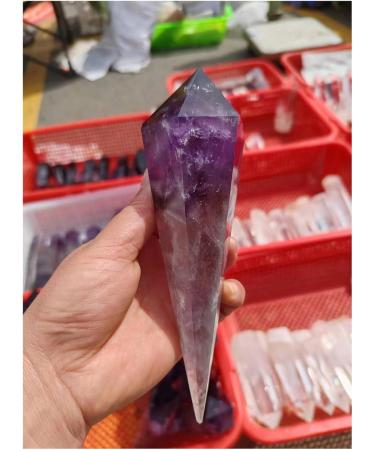Crystal Tower Natural Amethyst Quartz Cluster Crystal Rod Point Specimen Scepter Power Gemstone Stone Collection (Size : 200-280g) - Buy Online on SooperMarket.com