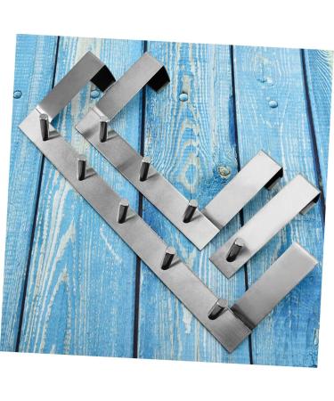 Cabilock 2pcs Over Door Towel Rack Metal Cloth Hooks Over The Door Hook Coat Hook Clothes Hook On The Door 21.3*12.4cmx2pcs As Shownx2pcs - Buy Online on SooperMarket.com
