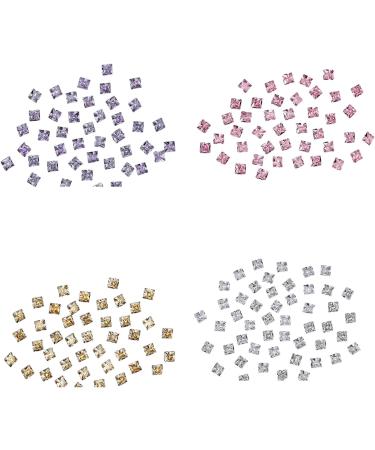 Unique Square Pointed Bottom Rhinestones For Nail Decoration Eye Catching Nail Accessories Square Pointed Bottom Rhinestones White middle - Buy Online on SooperMarket.com