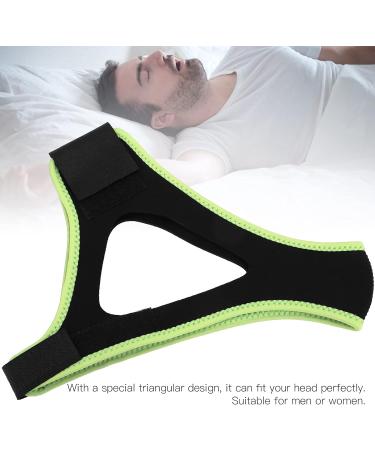 Special Triangular Design Chin Strap for Snoring Prevention - Black Fluorescent Green Edge - Buy Online on SooperMarket.com