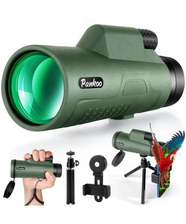 12x50 Monocular Telescope for Adults with Smartphone Adapter Tripod Hand Strap, Lightweight High Power BAK-4 Prism & FMC Lens Monoculars for Bird Watching Hunting Camping Hiking Travel Scenery