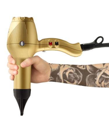 Gamma+ Absolute Power & Absolute 2000 Professional Tourmaline Ionic Hair Dryer - Unisex Gold Includes 2 Concentrator Nozzles - International Shipping Available - Buy Online on SooperMarket.com