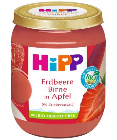 HiPP Organic Fruit Strawberry Pear in Apple 160g Pack of 6 (6x160g)