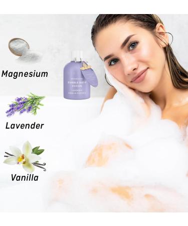 Luxury Magnesium Bubble Bath Lavender Vanilla - Moisturizing Stress Relief for Women - Spa Self Care Gift for Birthday & Christmas - Buy Online on SooperMarket.com