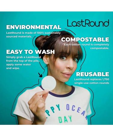New Lastround Reusable Cotton Pads - Eco-Friendly Slimming Washable Pads - Made in Denmark - Sustainable Alternative to Disposable Cotton Pads - Buy Online on SooperMarket.com