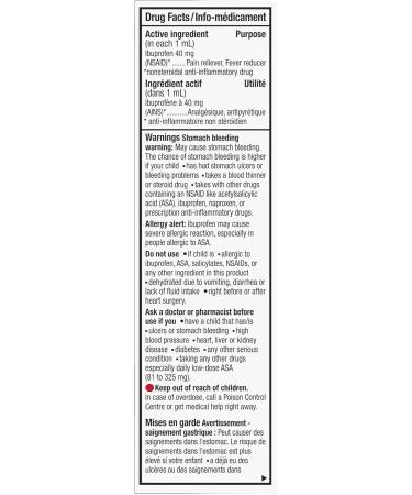 Advil Pediatric Drops Fever and Pain Reliever for Infants Grape Flavour 24 mL 24 ml (Pack of 1) Grape - Buy Online on SooperMarket.com