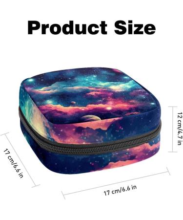 Anna Cowper Nebula Planets Sanitary Napkin Storage Bag - Portable Period Bag for Women and Teens - Multi-colored Design - 1Pcs - Buy Online on SooperMarket.com