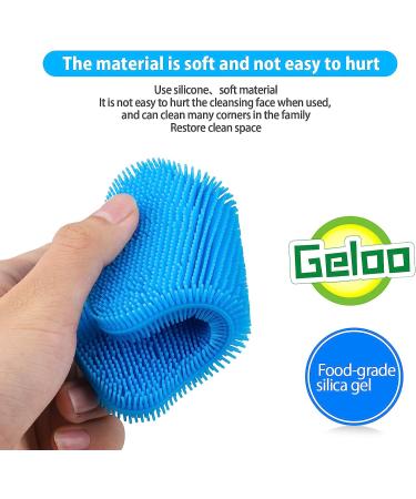 Silicone Sponge Dish Washing Kitchen Gadgets Brush (3 Pack) Blue+Grey+Green - Geloo - Buy Online on SooperMarket.com