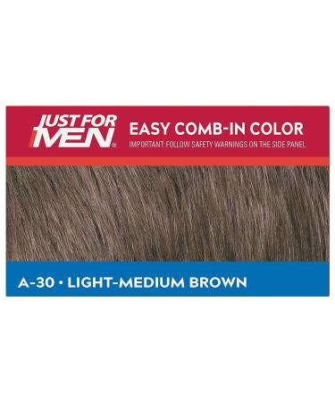 Just for Men Light Medium Brown Hair Color A-30 - Easy No Mix Formula with Applicator | International Shipping - Buy Online on SooperMarket.com
