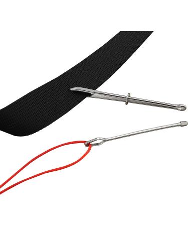 AXLIZER Stainless Steel Sewing Loop Kit - 2pcs Metal Drawstring Threader & Tweezers Set for DIY Knitting - Flexible & Durable - Buy Online on SooperMarket.com