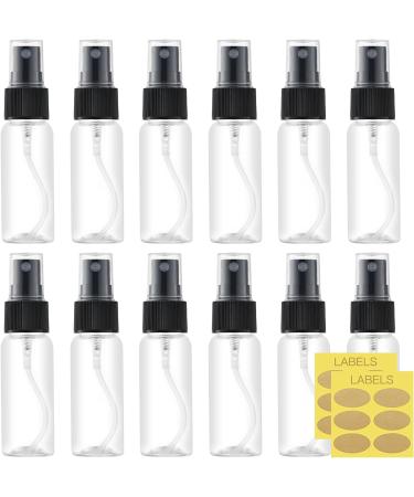 Toureal 30ML Fine Mist Spray Bottle 12pcs - Clear Travel Size Mister Refillable Container for Cosmetics - Buy Online on SooperMarket.com