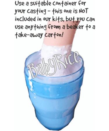 BabyRice Baby Casting Kit - 12x9 Shadow Box Display Frame, Silver Paint - Hand & Foot Casts (White/White) - Buy Online on SooperMarket.com