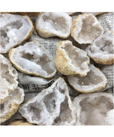 Natural Crystal Rough Natural White Agate Geode Slice Quartz Crystal Cluster MineralsCrystal Home Decoration for Decoration Stone Generator HOMEZHOU 2pcs - Buy Online on SooperMarket.com