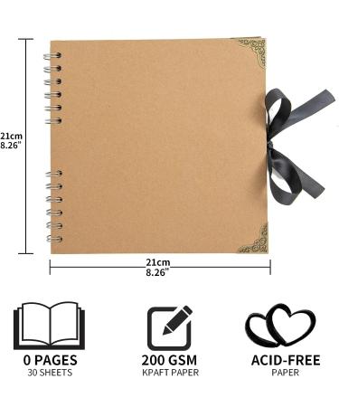8x8 Inch DIY Scrapbook Album - Perfect for Wedding, Anniversary, and Family Photos - Buy Online on SooperMarket.com