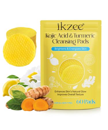 Turmeric Kojic Pads Turmeric Kojic Acid Exfoliating Cleansing Pads Exfoliating Unclog Pores Face Cleaning Pads