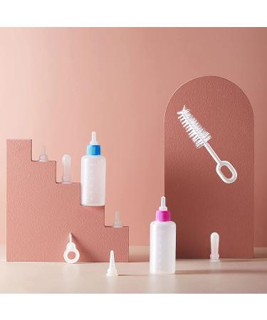 Tondiamo 16-Piece Pet Feeding Bottle Kit | Kitten Milk Replacer & Puppy Feeder Set with Replacement Nipples | Nursing Supplies for Newborn Small Animals - Blue/Pink - Buy Online on SooperMarket.com