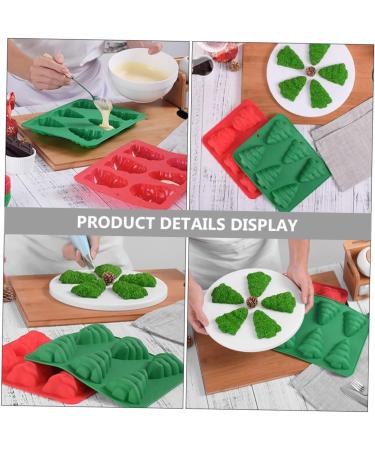 Didiseaon 2pcs Christmas Baking Molds Christmas Silicone Mold Christmas Cake Pan Santa Claus Cake Mold Fruit Tart Mold Silicone Candle Mold Ice Cubes Trays Dessert Silicone Candy Mini Fudge - Buy Online on SooperMarket.com