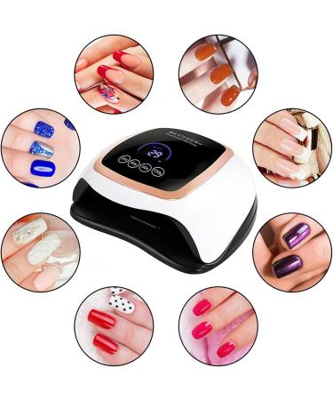 Buy Tonsooze 168W UV LED Nail Dryer Lamp - Professional Nail Lamp with Touchscreen Infrared Sensor & 4 Timers Ideal for All Gel Nails Removable Magnetic Floor Plate - Buy Online on SooperMarket.com