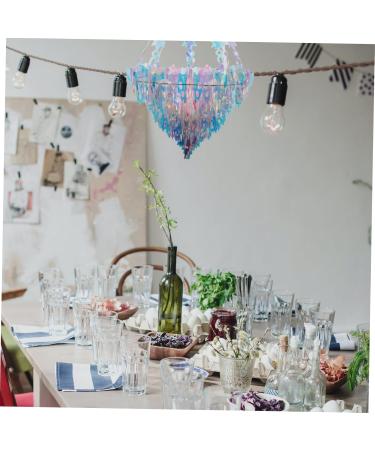 ABOOFAN 1pc Chandelier Household Decor Christmas Party Supplies Neon Color Scene Decor Hanging Accessories Silver 35x35x40cm - Buy Online on SooperMarket.com