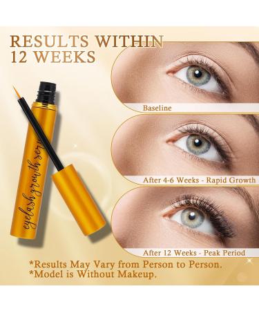Eyelash Growth Serum - Advanced Formula for Longer Thicker Lashes | 5ML Matte & Rose Gold - Buy Online on SooperMarket.com