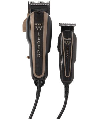 Wahl Professional 5-Star Barber Combo #56272 - 5-Star Legend Clipper and Hero T-Blade Trimmer Powerful V9000 Motor Clipper and Rotary Motor Barber Trimmer