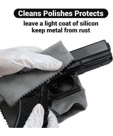 Gun Cleaning Supplies Combo Pack with Silicon Cloth, Patches, and Swabs in Storage Case - Rifle Handgun Cleaner Kit 9mm - Buy Online on SooperMarket.com