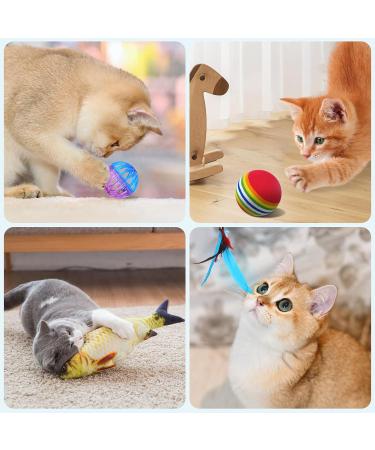 Yutuy Cat Toys Set with 36 PCs - Interactive Cat Tunnel Spring Toys Mice & Fish - Ultimate Fun for Kittens & Cats - Buy Online on SooperMarket.com