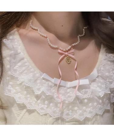 Oralgo's French Style Pearl Necklace & Collarbone Chain - Elegant Loops for Women & Girls | International Shipping - Buy Online on SooperMarket.com