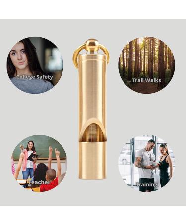 FUTURESTEPS Premium Brass Whistles Set of 2 with Black Lanyard - Loud Survival Whistles - Buy Online on SooperMarket.com