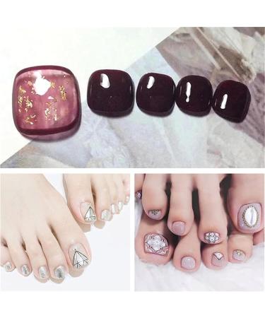 100 Pieces Acrylic Full Cover Toenail Tips - Wrong Toenail Solutions for Perfect Pedicures | International Shipping - Buy Online on SooperMarket.com