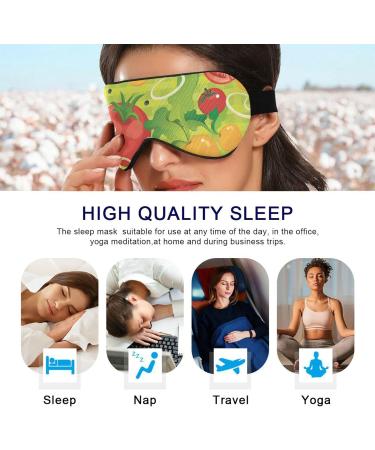 Haskirky Light Blocking Eye Mask - Breathable & Adjustable for Adults | Ideal for Travel, Yoga, Meditation, Office, Deep Sleep | Comfortable & Smooth | Tomato Vegetable Goodies - Buy Online on SooperMarket.com