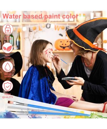 Face Paint Kit for Kids Large Water Based Paints 16 Large Water Based Paints 24 Stencils 2 Glitters Halloween Makeup Kit Face Paint Palette Face Paints Safe for Sensitive Skin (16 color) - Buy Online on SooperMarket.com